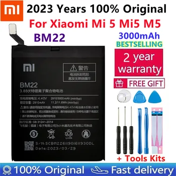 Xiao Mi Оригинальный Аккумулятор Для Телефона BM22 Для Xiaomi Mi 5 Mi5 M5 3000 мАч Высококачественная Сменная Батарея Розничная Упаковка Бесплатные Инструменты