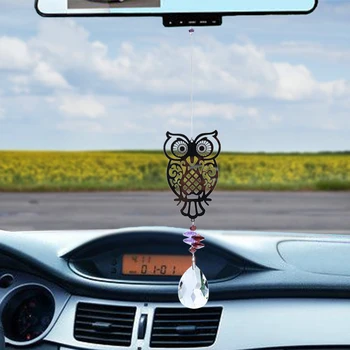 Милые автомобильные аксессуары из аниме Подвеска в виде совы-бабочки, Подвеска в виде зеркала заднего вида, подарок на День рождения, украшения для авто