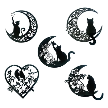 Черные Кошки Ловцы Солнца Sun Catchers Домашние Животные Кулон Красочные Значимые Подарки Челночный Корабль