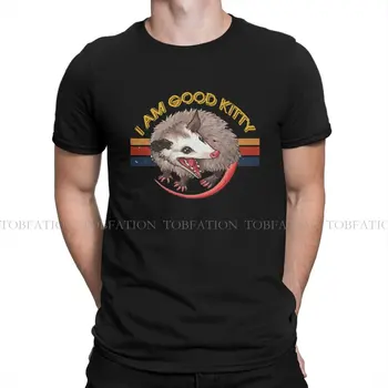 Футболка Opossum I Am Good Kitty с графическим рисунком, мужские Топы, винтажная летняя одежда в стиле панк, Футболка из 100% хлопка