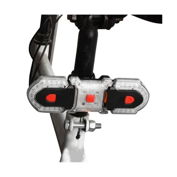Сигнальная лампа безопасности велосипеда спереди и сзади, Беспроводное управление, указатель поворота велосипеда, USB-перезаряжаемый задний фонарь